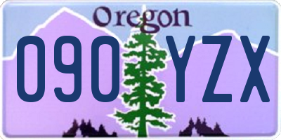 OR license plate 090YZX