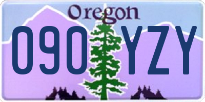 OR license plate 090YZY