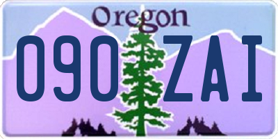 OR license plate 090ZAI