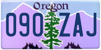 OR license plate 090ZAJ