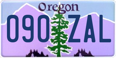 OR license plate 090ZAL
