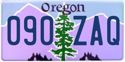 OR license plate 090ZAQ