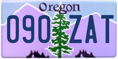 OR license plate 090ZAT