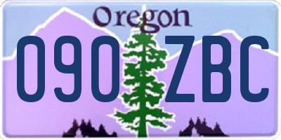 OR license plate 090ZBC