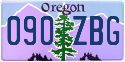 OR license plate 090ZBG