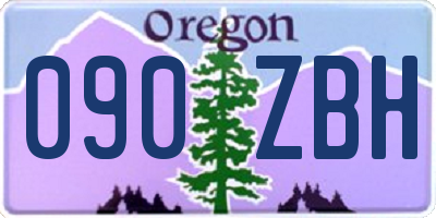 OR license plate 090ZBH