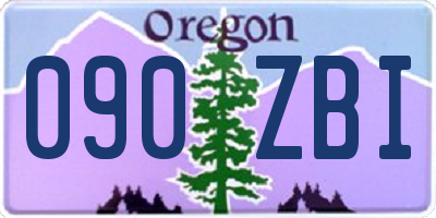 OR license plate 090ZBI