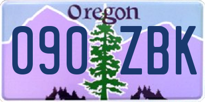 OR license plate 090ZBK
