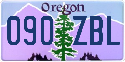 OR license plate 090ZBL