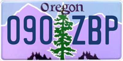 OR license plate 090ZBP