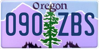 OR license plate 090ZBS