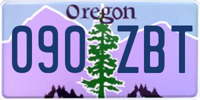 OR license plate 090ZBT