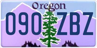 OR license plate 090ZBZ