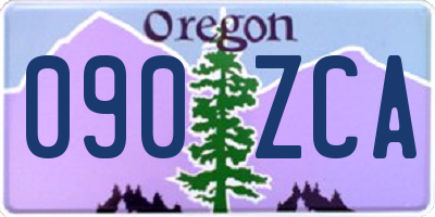 OR license plate 090ZCA