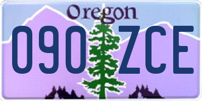 OR license plate 090ZCE