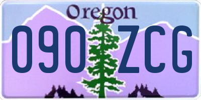 OR license plate 090ZCG