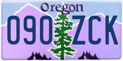 OR license plate 090ZCK