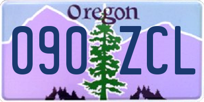 OR license plate 090ZCL
