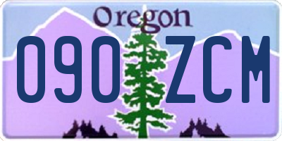 OR license plate 090ZCM