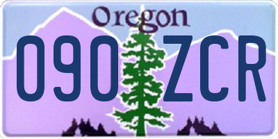 OR license plate 090ZCR