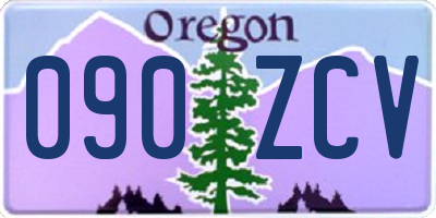 OR license plate 090ZCV