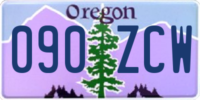 OR license plate 090ZCW