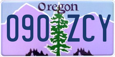 OR license plate 090ZCY