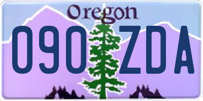 OR license plate 090ZDA