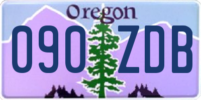 OR license plate 090ZDB