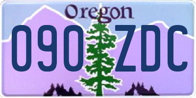 OR license plate 090ZDC