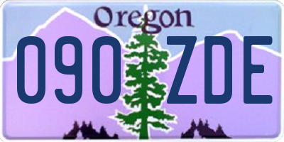 OR license plate 090ZDE