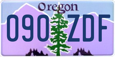 OR license plate 090ZDF
