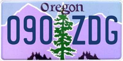 OR license plate 090ZDG