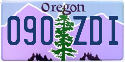 OR license plate 090ZDI