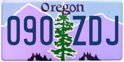 OR license plate 090ZDJ