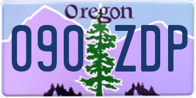 OR license plate 090ZDP