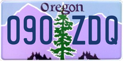 OR license plate 090ZDQ