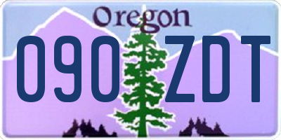OR license plate 090ZDT