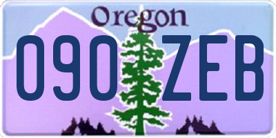OR license plate 090ZEB