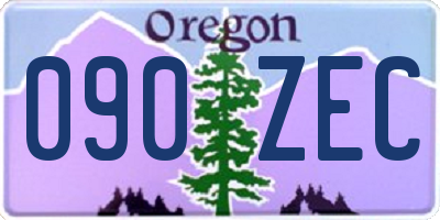 OR license plate 090ZEC