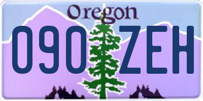 OR license plate 090ZEH