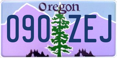 OR license plate 090ZEJ