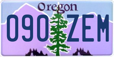 OR license plate 090ZEM
