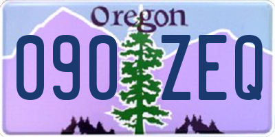OR license plate 090ZEQ