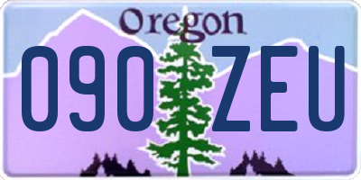 OR license plate 090ZEU