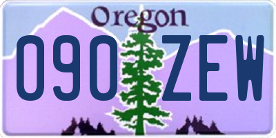 OR license plate 090ZEW