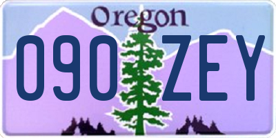 OR license plate 090ZEY