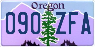 OR license plate 090ZFA