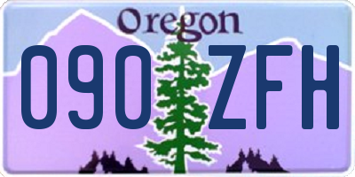 OR license plate 090ZFH