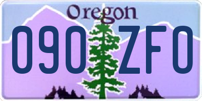 OR license plate 090ZFO